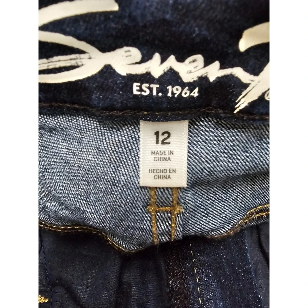 Seven7 Womens Skinny High Rise Jeans Blue Cotton Blend Casual Size 12